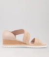 Django & Juliette 'Ide Wedge Sandal' - Nude Weave