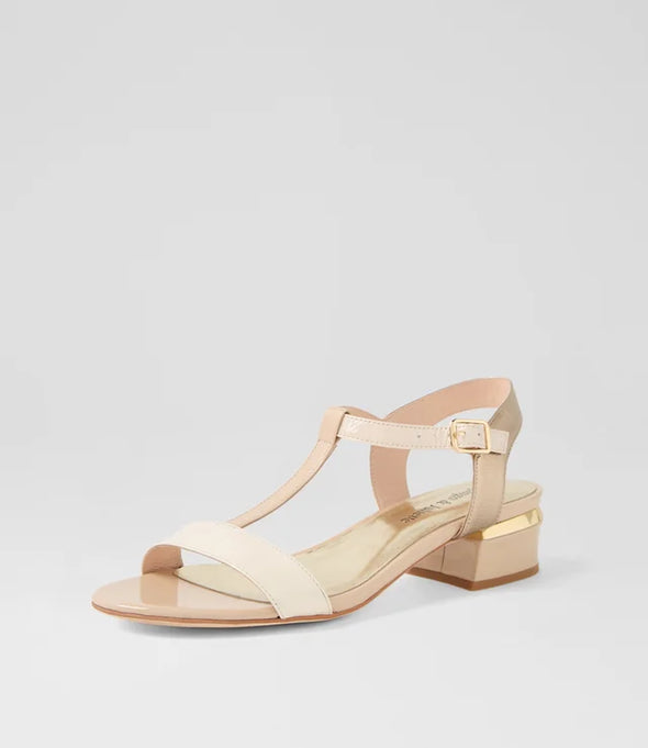 Django & Juliette 'Taner Sandal' - Neutral Patent Muti