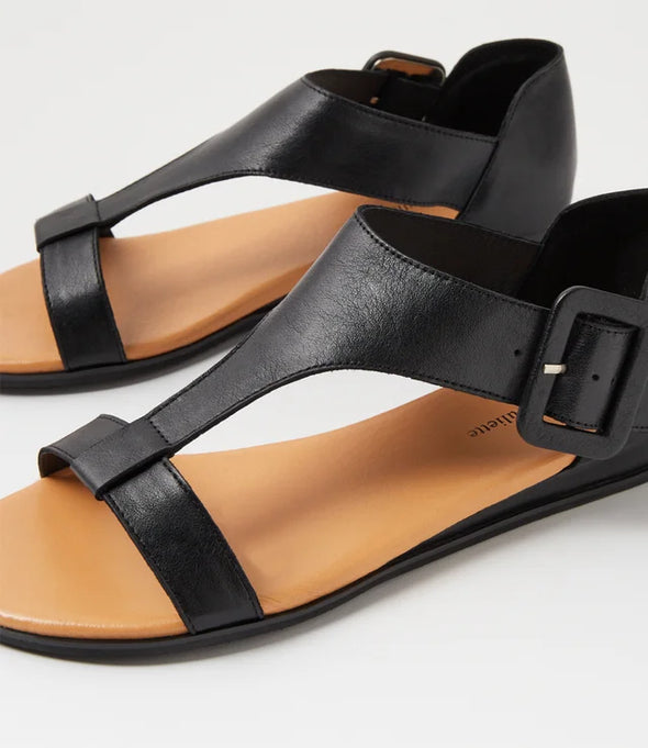 Django & Juliette 'Huntlee Back-In Sandal' - Black