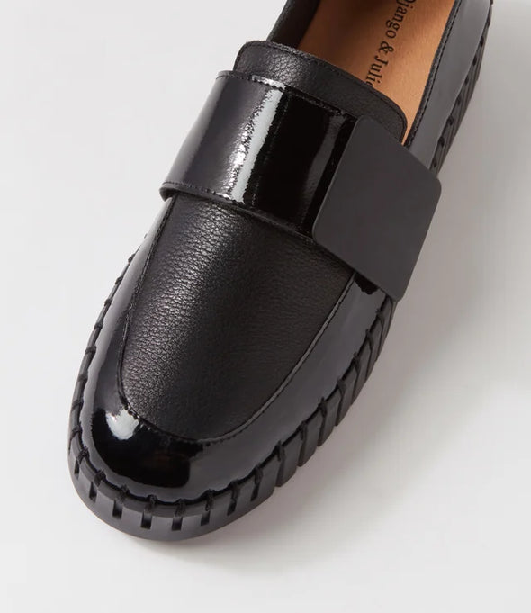Django & Juliette 'Belenna Munk Casual' - Black Black Patent