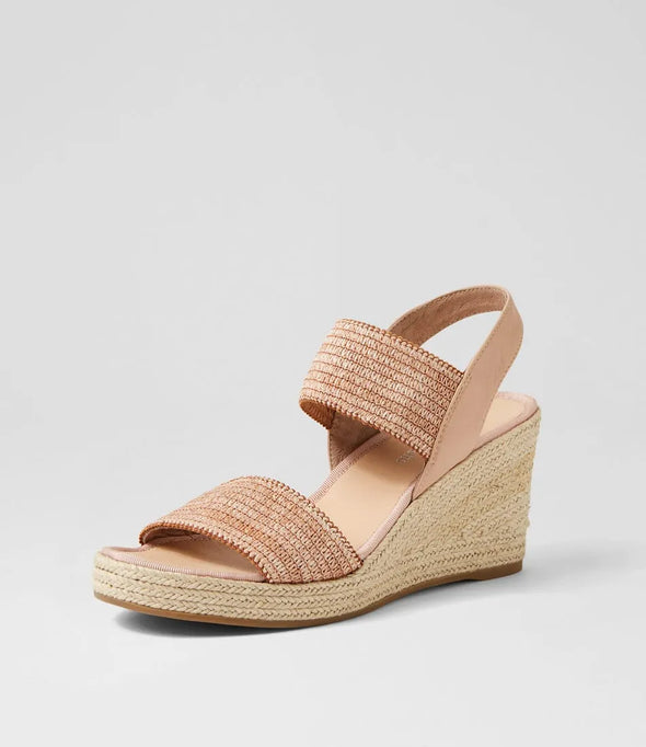 Django & Juliette 'Pivey Wedge Sandal' - Coffee Natural