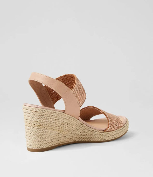 Django & Juliette 'Pivey Wedge Sandal' - Coffee Natural
