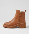 Django & Juliette 'Waizey Ankle Boot' - Dark Tan