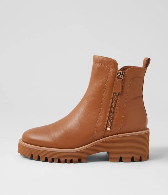Django & Juliette 'Waizey Ankle Boot' - Dark Tan