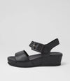 Django & Juliette 'Fedila Wedge Sandal' - Black