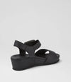 Django & Juliette 'Fedila Wedge Sandal' - Black