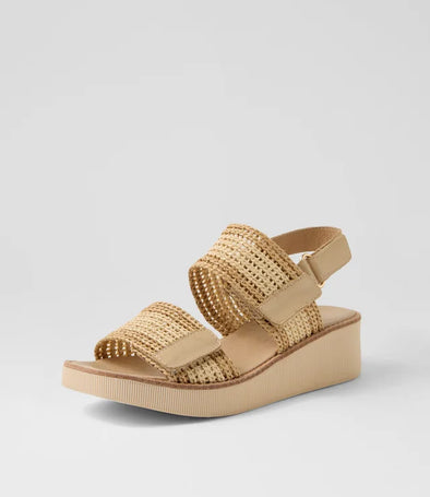 Django & Juliette 'Taylor Wedge Sandal' - Coffee-Natural