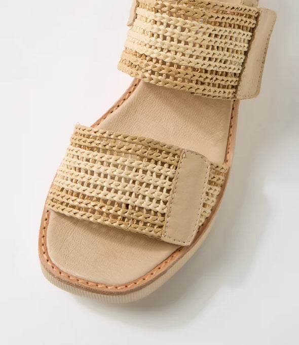 Django & Juliette 'Taylor Wedge Sandal' - Coffee-Natural