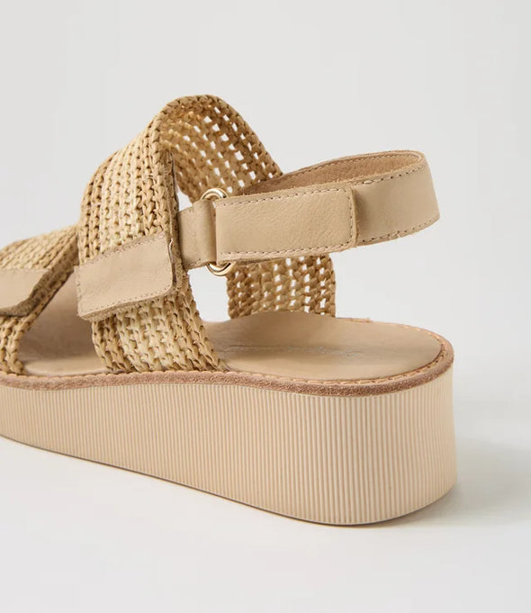 Django & Juliette 'Taylor Wedge Sandal' - Coffee-Natural