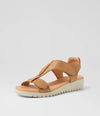 Django & Juliette 'Milagro Sandal'  - Dark Tan Almond Sole