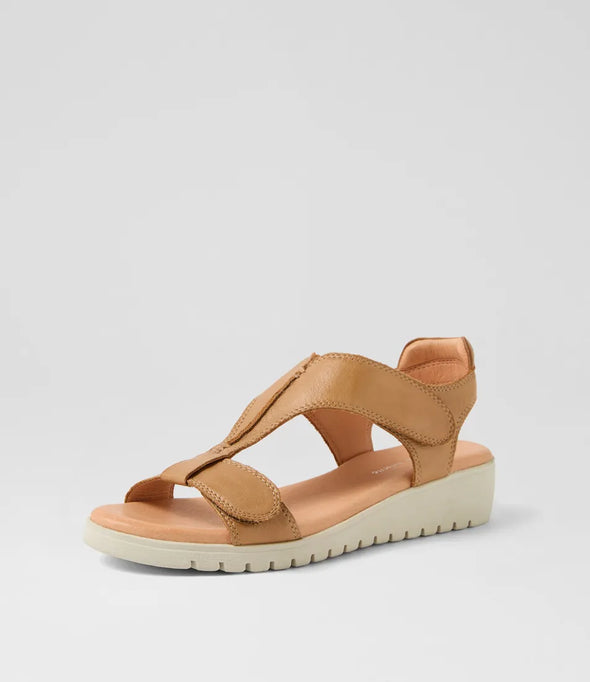 Django & Juliette 'Milagro Sandal'  - Dark Tan Almond Sole