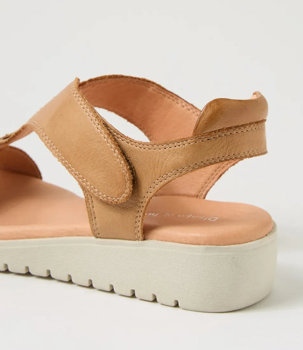 Django & Juliette 'Milagro Sandal'  - Dark Tan Almond Sole