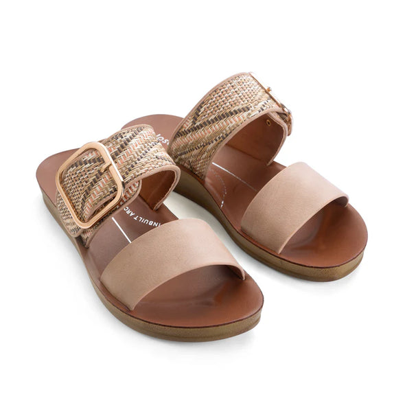 Los Cabos 'Doti Flat Slide' - Taupe Multi