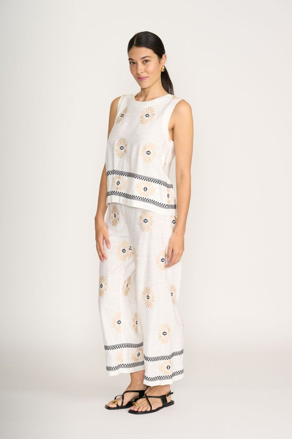 Foil 'Sew Crafty Pant' - Sand Geo