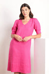 Foil '7365 Dress' - Hot Pink