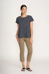 Foil 'Fuss Free Trapeze Capri Pant' - Dune