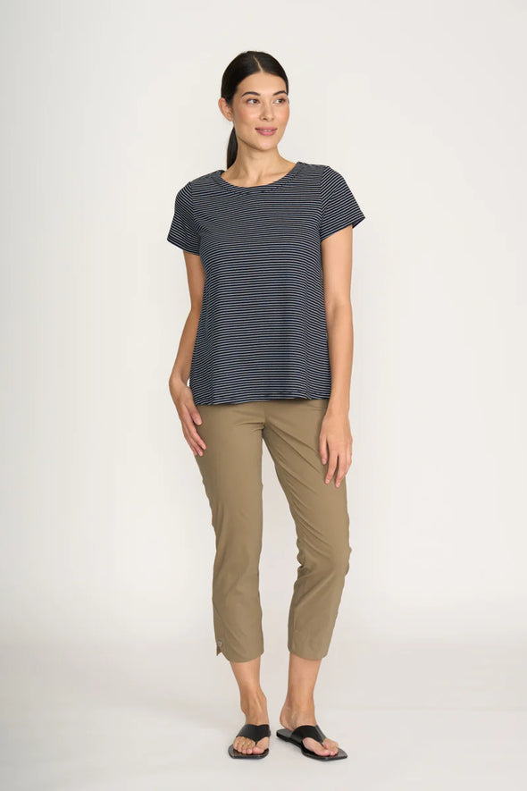 Foil 'Fuss Free Trapeze Capri Pant' - Dune