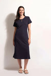 Foil 'Stitch Together Dress' - True Navy