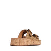 Los Cabos 'Ferro Wedge Slide' - Brown Rafia