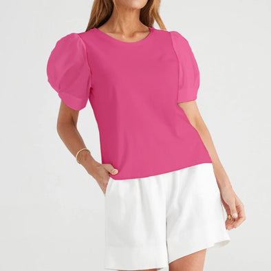 Brave + True 'Abigail Tee Shirt' - Hot Pink