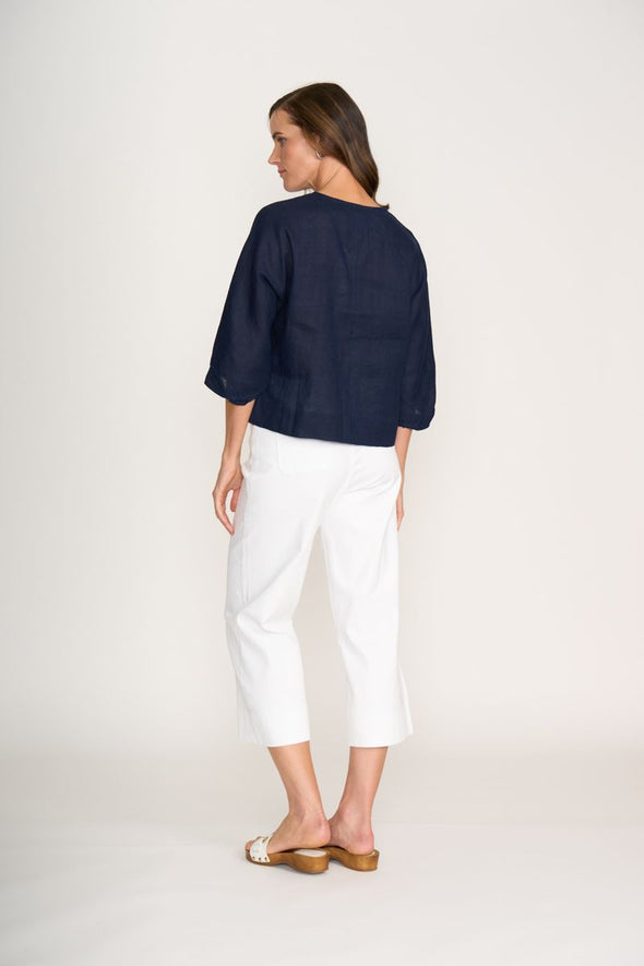 Foil 'Plot Twist Top' - Eclipse (Navy)