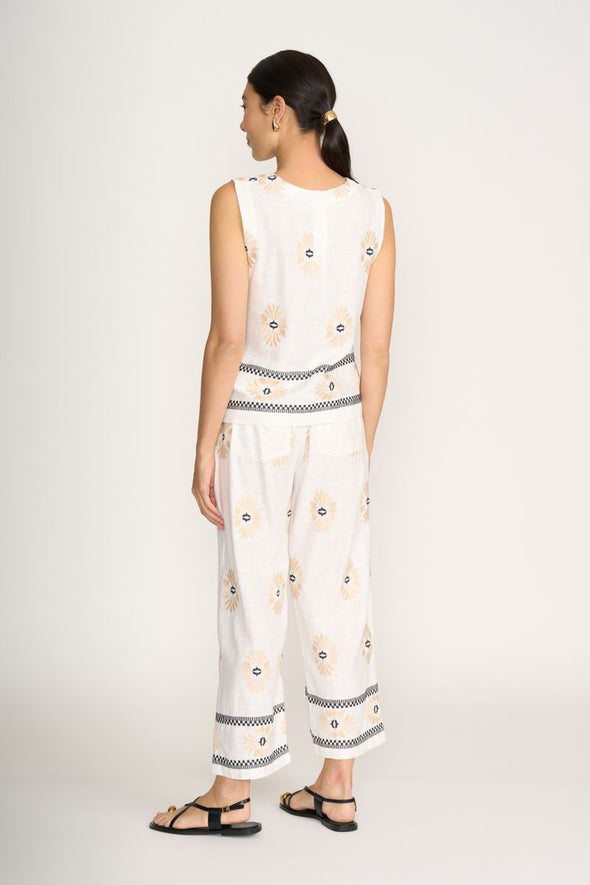 Foil 'Sew Crafty Pant' - Sand Geo