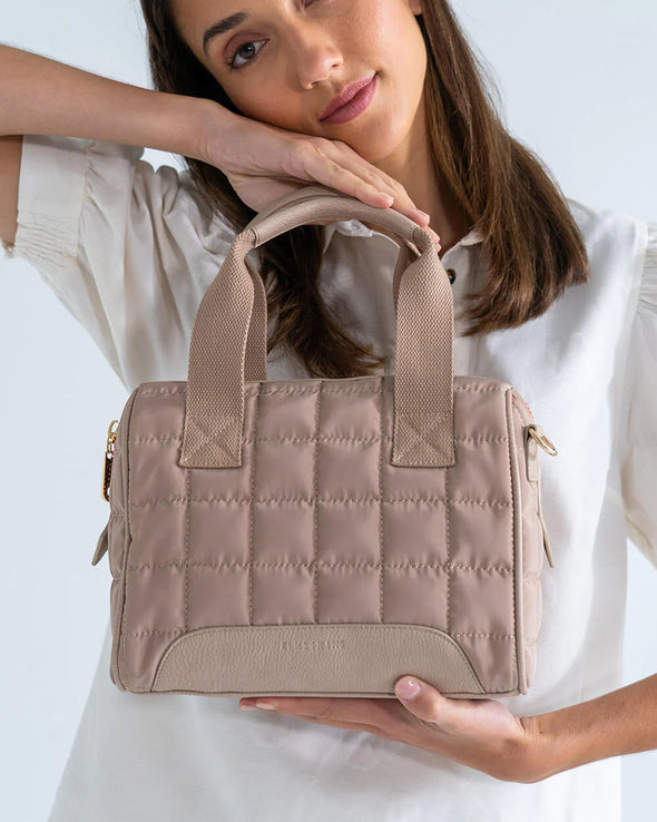 Elms & King 'Hartley Doctors Bag' - Quilted Taupe