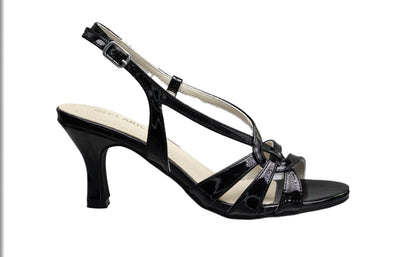 Clarice 'Bolty Dress Sandal' - Black Patent