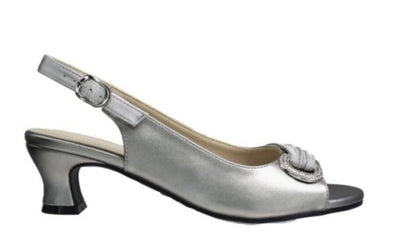 Clarice 'Doing Dress Sandal' - Silver Satin
