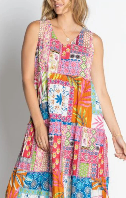Lula Life 'Alina Midi Dress' - Melon