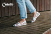Cabello 'Lulu Slip On' - White Floral