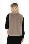 Humidity 'Vienna Faux Fur Vest' - Smoke
