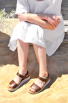 Sala 'Sonia Wedge Sandal' - Praline