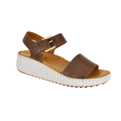 Sala 'Sonia Wedge Sandal' - Praline
