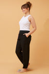 Bottega Moda 'Donna Linen Pant' - Black