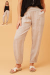 Bottega Moda 'Donna Linen Pant' - Linen (Natural)