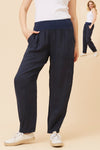 Bottega Moda 'Donna Linen Pant' - Navy