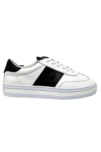 Alfie & Evie 'Promise Sneaker' - White Black Croc