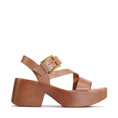 EOS 'Parisa Platform Sandal'  - Pecan