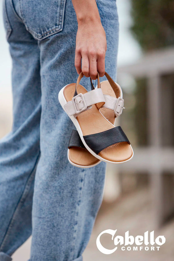 Cabello 'Pepe Sandal'- Black/Cream