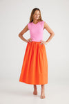 Brave + True 'Daphne Dress' - Hot Pink + Mandarin