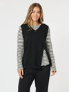 Threadz 'Vicky Side Split Vest' - Black