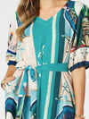 Clarity 'Tulum Print Dress' - Blue Multi