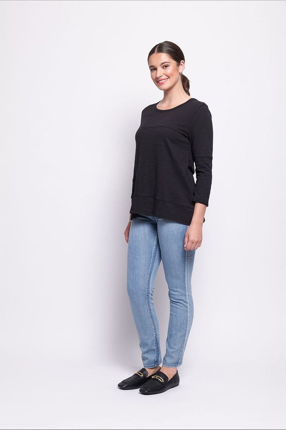 Foil '8063 Sew it Seams Tee' - Black