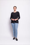 Foil '8063 Sew it Seams Tee' - Black