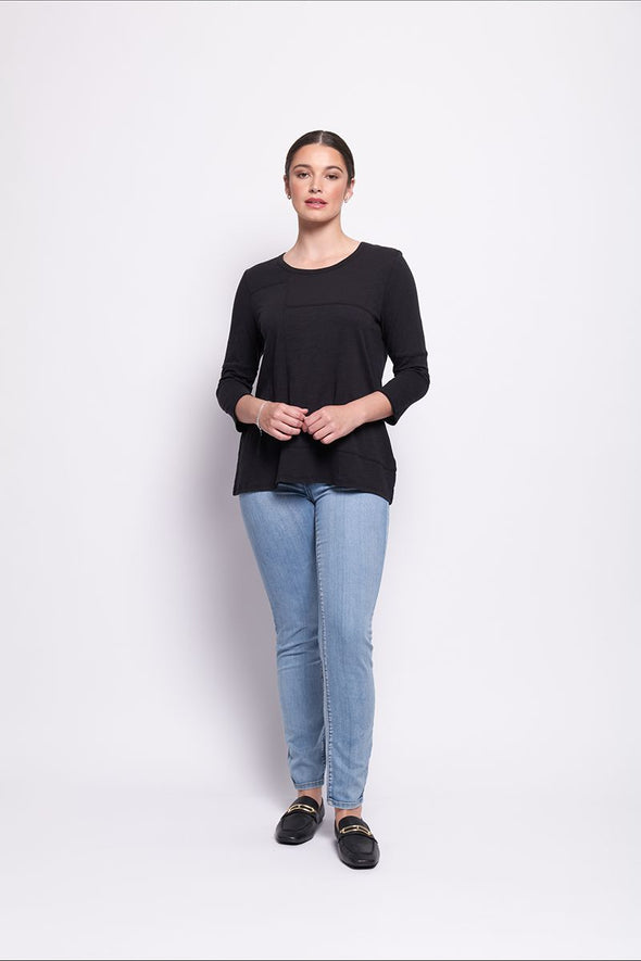 Foil '8063 Sew it Seams Tee' - Black