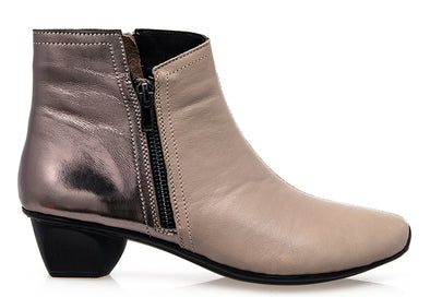 Alfie & Evie 'Stag Boot' - Stone /Pewter