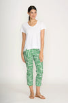 Foil 'Fuss Free Trapeze Capri Pant'- Lush Leaves
