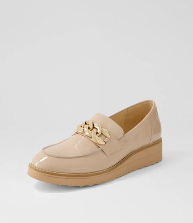 Top End 'Ozama Loafer' - Cafe Patent Nude Sole