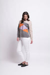 Foil 7662 Cubist Sweater' - Tangerine Combo